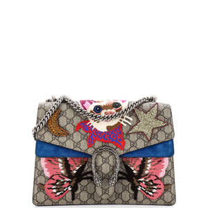 Gucci Medium Dionysus Bag Embroidered GG Coated Canvas